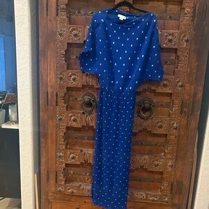 Never Fully Dressed Tilly  Royal Blue Maxi off the shoulder dress